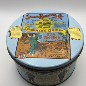 Sears, Roebuck & Co. Light Blue Decorative Tin - Fall 1900 Design